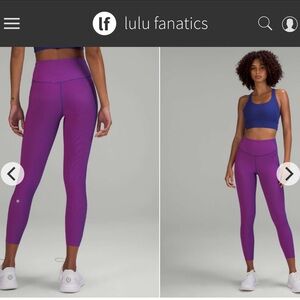 lululemon athletica Purple High-Rise Ribbed Leggings
